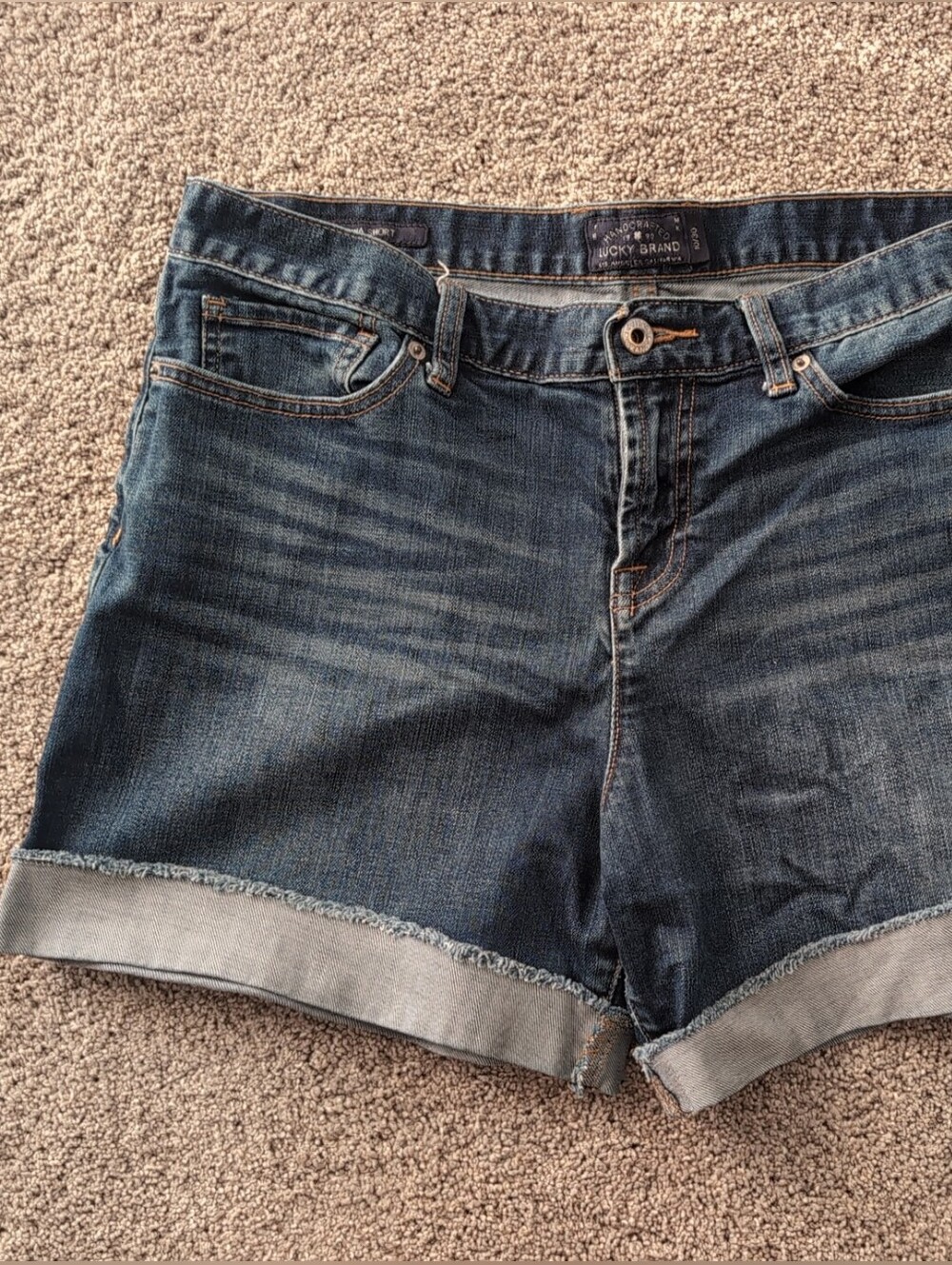 Women's USA Lucky Brand Blue Laguna Shorts W/ Stars & Stripes Pockets Sz. 10/30 - Picture 5 of 6